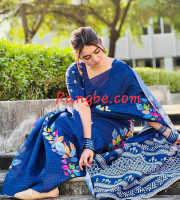 Premium Semi Mosline Silk Saree Dp-5006