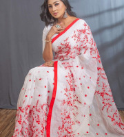 Halfsilk Embroidery Saree Em-125