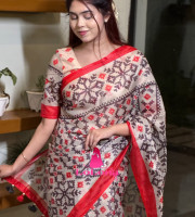 সেমি অর্গাঞ্জা সিল্ক শাড়ি TS-7221