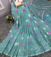 Halfsilk Saree With Blouse BS-8016