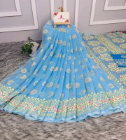 Halfsilk Saree With Blouse BS-8043