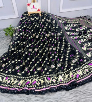 Halfsilk Sharee with Blouse BS-8025