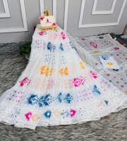 Halfsilk Sharee with Blouse BS-8030