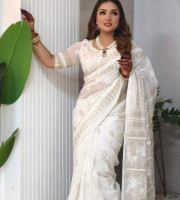 Halfsilk Sharee with Blouse-SS-6004