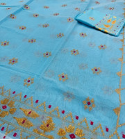 Halfsilk Sharee with Blouse-SS-6016