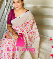 Halfsilk Sharee with Blouse-SS-6017