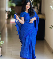 Halfsilk Embroidery Saree Em-125