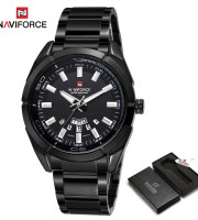 Naviforce NF9038 Casual Stainless Steel Luxury Watch For Men-Black