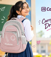 Collection brand Waterproof School Bag(Light pink) | P0021