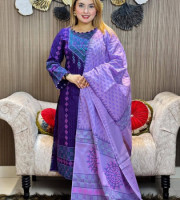 Premium Cotton Boutique 3 Piece (Unstiched) Code-211