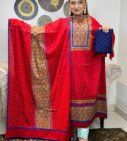 Premium Cotton Boutique 3 Piece (Unstiched) Code-215