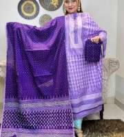 Premium Cotton Boutique 3 Piece (Unstiched) Code-219