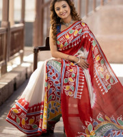 Puja Semi moslin Silk Saree TS-5023