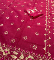 Halfsilk Sharee with Blouse-SS-6013
