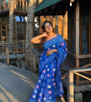 Halfsilk Saree With Blouse BS-9013