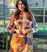 অর্গানজা সিল্ক কুর্তি KM - 137